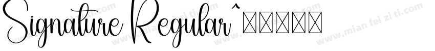 Signature Regular字体转换